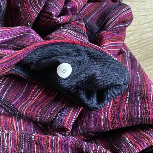 Lululemon Wunder Under Pant III Space Dye Twist Regal Plum Alarming size 6 - Picture 9 of 9